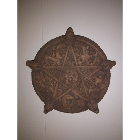 Large Knotwork Pentacle Plaque